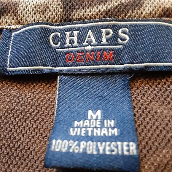 CHAPS DENIM/ 3/4 SLEEVE BLOUSE/MEDIUM - Picture 3 of 7